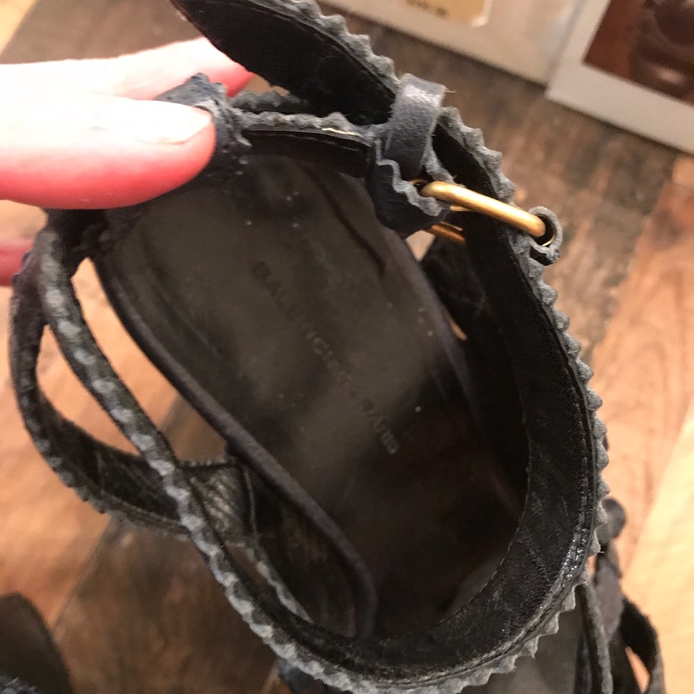 Balenciaga wedges navy  blue size 7 - Picture 8 of 8